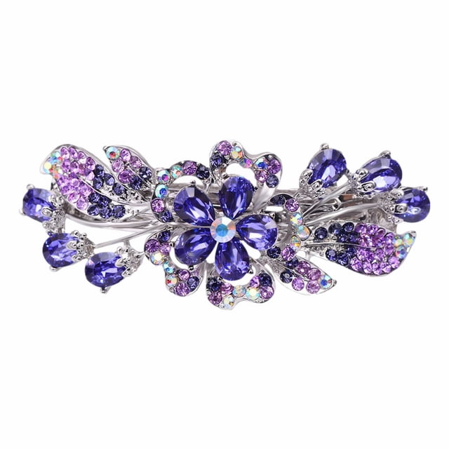 Elegant Rhinestone Wedding Hair Clip Barrettes Decorative Bridal Headpiece Cz Hair Accessory