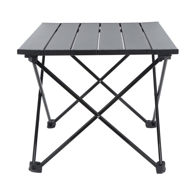Folding Camping Table, Anti Slip Legs Camp Side Table Black Strong Waterproof Hinged Joint For Fishing