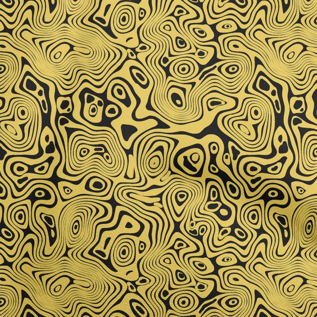 oneOone Polyester Spandex Yellow Fabric Moire Fabric For Sewing Printed Craft Fabric By The Yard 56 Inch Wide