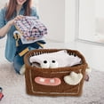 thumbnail image 3 of Panier à Linge en Tissu Tissé Rangement Polyvalent pour l'Organisation de la Maison avec Poignées, 3 of 3