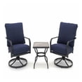 thumbnail image 1 of Four Seasons Courtyard Brookfield Ensemble de Conversation pour Patio de 3 Pcs à Assise Profonde, Bleu Marine, 1 of 5