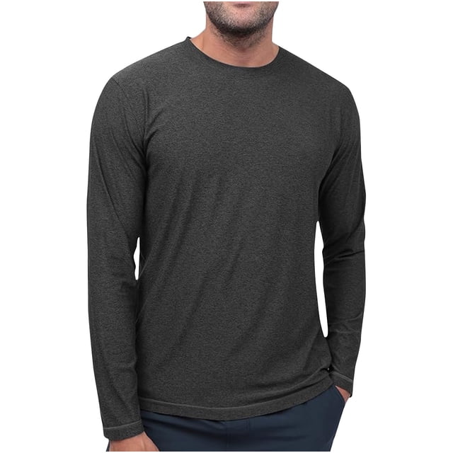 Dagugfen Hauts pour Hommes à Manches Longues Col Ras du Cou Protection Solaire Ajustés Confortables Plein Air Randonnée Voyage Pêche Chemises