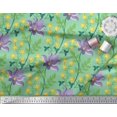 thumbnail image 2 of Soimoi Rayon Fabric Leaves & Floral Artistic Print Sewing Fabric Yard 56 Inch Wide, 2 of 5