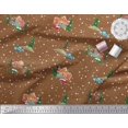 thumbnail image 3 of Soimoi Satin Silk Fabric House,Tree & Car Transport Print Sewing Fabric Yard 42 Inch Wide, 3 of 3