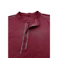 thumbnail image 5 of RXIRUCGD Blouse à Manches Longues Col Rond pour Hommes, Vin, Taille : L, 5 of 5