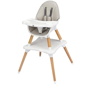 Pemberly Row Chaise haute bébé chaise convertible 5 Ceinture de siège en point gris