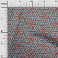 thumbnail image 2 of oneOone Tissu Polyester Spandex Bleu Ciel Matériau de Robe Géométrique Tissu Imprimé Tissu au Mètre 56 Pouces de Large, 2 of 4