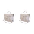 thumbnail image 4 of kurtrusly Style With Trendy And Spacious Tote Bag Fashionable And Versatile Messenger Bag creamy white 2Set, 4 of 6