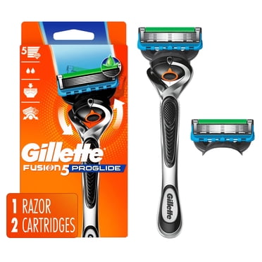 Gillette Fusion5 ProGlide Shaving Razor for Men, 1 Razor Handle, 2 Razor Blade Refills, FlexBall Razor Handle and Precision Trimmer for Men
