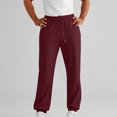 thumbnail image 2 of aohooy Men's Fleece Elastic Bottom Jogger Sweatpants - Drawstring Workout Track Running Gym Athletic Pants with Pockets Wine,M, 2 of 8