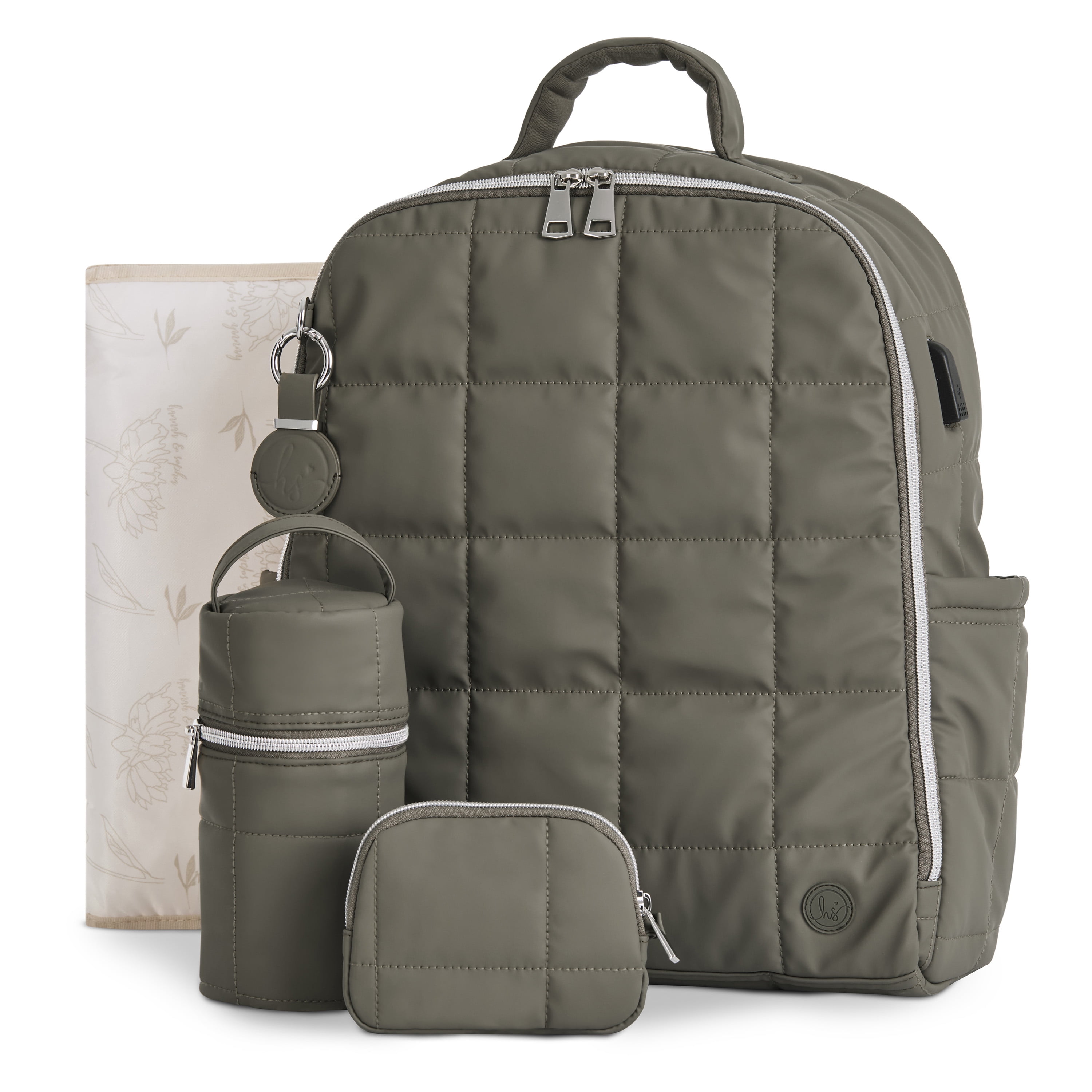Hannah & Sophia North Backpack Set, Forest Green