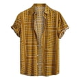 thumbnail image 1 of Cathalem Mens Beach Shirt Short Sleeve Button Down Shirts Big and Tall,Yellow M, 1 of 4