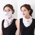 thumbnail image 3 of pitrice Women Summer Chiffon Bandana Cycling Face Neck Protection Sunscreen Printed Breathable Scarf, 3 of 8