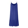 thumbnail image 4 of Robe Maxi pour Femmes Décontractée d'Été Sans Manches à Bretelles Spaghetti, Robe Soleil à Volants à Étages Fluide de Plage Boho Longue, 4 of 6