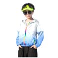 thumbnail image 1 of Kids Sun Protection Zip Hoodie Lightweight Long Sleeve Rash Guard with Hood Swim Cover Up Light Blue 3 Years-4 Years, 1 of 7