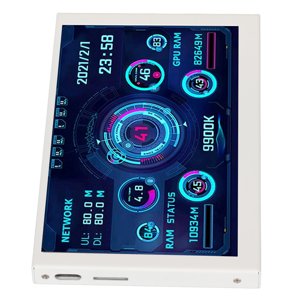 Moniteur informatique Temp, PC Affichage du panneau de capteur DIY Thème 360 Degré Rotation Luminosité réglable 5in IPS Pour le bureau