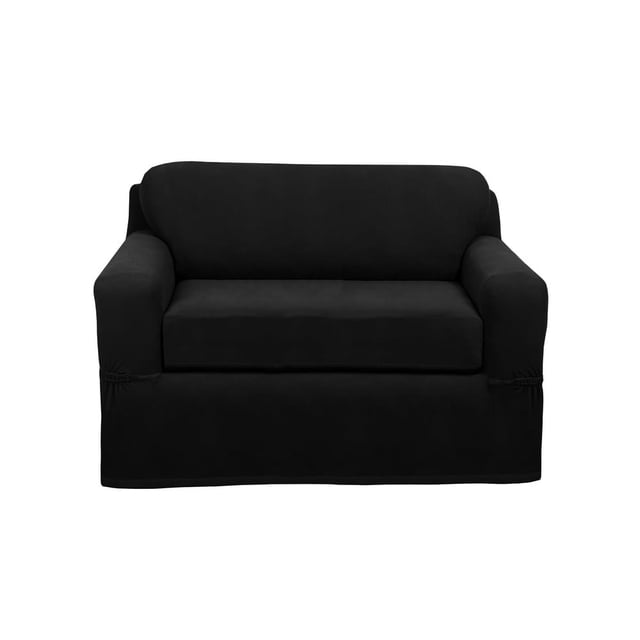 CHOK 2024 Pixel Housse Extensible pour Causeuse 2 Pcs Noire