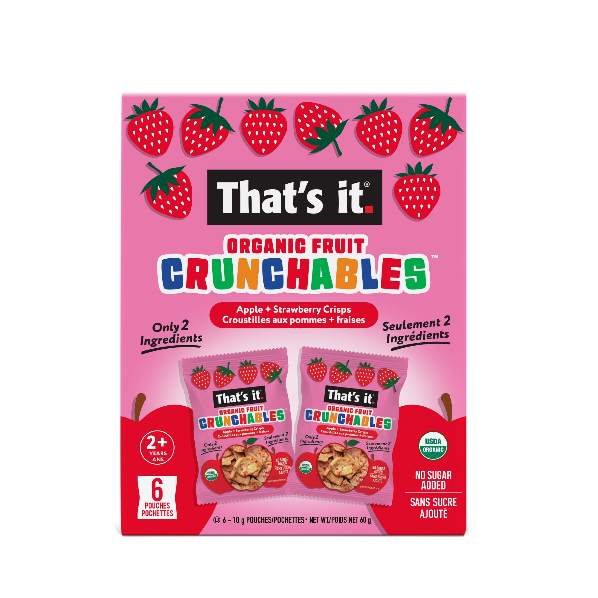 That's it. Pomme fraise croquables biologiques 6ct 10g