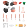thumbnail image 3 of Viflosae Kids Pretend Play Kids Play Kitchen Set Pretend Cutting Toy with Realistic Safe Dishes Utensils and Cookware Educational Toy for Boyss Children, 3 of 8