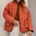 thumbnail image 2 of Lovzfmll Veste Fleurie pour Femme, Style Décontracté à Manches Longues Sans Capuche Orange, P, 2 of 8