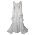 thumbnail image 1 of Gspmoly Robe pour Femmes, Robe à Manches Longues à Col en V pour Femmes, Robe de Cosplay Longueur au Sol, Robes de Vacances pour Femmes jusqu'à 60 % de Rabais, 1 of 1