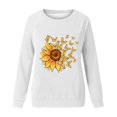 thumbnail image 4 of Rbaofujie Chandails d'Automne pour Femmes Femmes Mode Décontractée Imprimé Col Rond Ample Manches Longues T-shirt Hauts Blouse Blanc Chandails à Capuche pour Femmes, 4 of 4