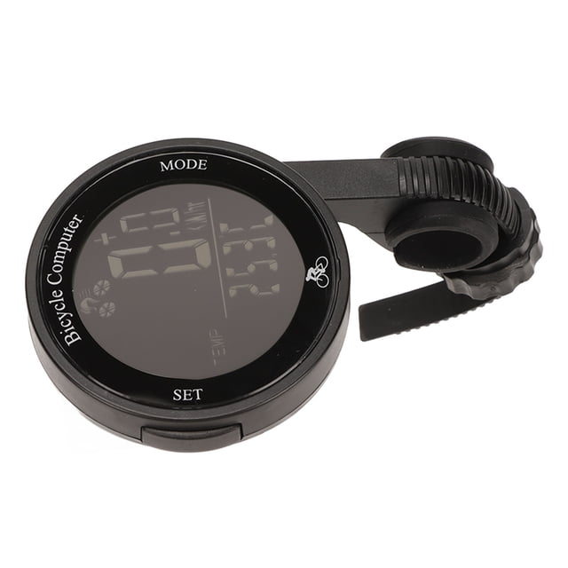 Bike Computer, Speedometer Multifunctional Cycling Bike Computer Clock Thermometer for Road Bikes White Background Black Characters,Black Background White Character