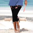 thumbnail image 2 of Pantalon Cargo pour Femmes à Coupe Décontractée par Generic TG, Capris Décontractés Noirs Unis, à Cordon, Raccourcis, Légers, 1 Unité, 2 of 5