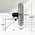 thumbnail image 3 of Hurricane Heavy-Duty All-Metal 30" Pro Commercial Grade Oscillating Wall Mount Fan, 3 of 10