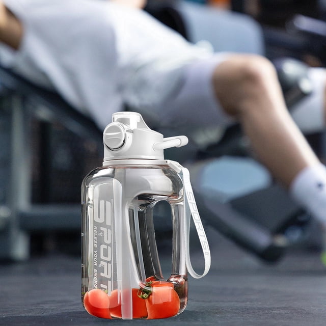 Kadlawus Large Capacity Water Bottle for Outdoor Sports, 1700ml Plastic Sports Kettle, Leak-Proof Portable Fitness Bottle for Hiking, Gym, Running