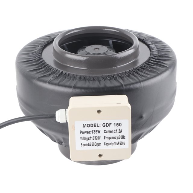Inline Duct Fan, Inline Duct Fan Exhaust Blowerfor Grow Tent Ventilation, Hydroponics, With Double Flanges