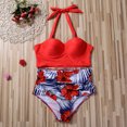 thumbnail image 4 of EYIIYE Femmes Bikini Imprimé Fleur Ensemble Taille Haute Maillots de Bain, 4 of 6