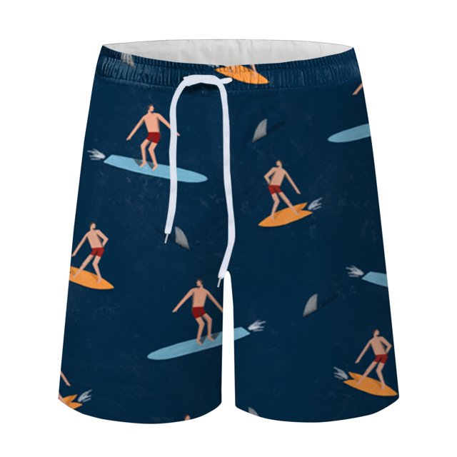 TIHLMK Men 3D Printing Breathable Seaside Vacation Beach Shorts Swimming Trunks