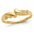 thumbnail image 1 of Bague Anneau Tourbillon Polie en Or Jaune 14 K, 1 of 4