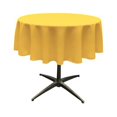 thumbnail image 1 of LA Linen TCpop58R-YellowDrkP47 Nappe Popeline en Polyester Jaune Foncé - 58 Po Ronde, 1 of 4