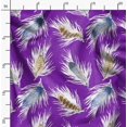 thumbnail image 2 of Soimoi Purple Silk Fabric Print Feather Decor Fabric Printed Yard 42 Inch Wide, 2 of 6