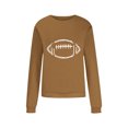 thumbnail image 4 of Meichang Chandails en Molleton pour Femmes Sans Capuche Manches Longues Col Rond Pull Décontracté Graphique Amusant Couleur Unie Chandails en Molleton Coupe Ample Pull d'Automne, 4 of 5