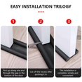 thumbnail image 4 of 2 Pcs Double Isolation pour Porte, Anti-Refroidissement, Protection Anti-Bruit, Joint Intérieur Étanche (Noir, 2 Pcs), 4 of 5