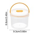 thumbnail image 3 of Contenants Ronds Transparents Hermétiques pour Aliments avec Poignée / Organisation du Garde-Manger de Cuisine et Bocaux Étanches pour Aliments Secs / Rangement Portable pour Collations, Farine et Céréales pour la Maison, les Voyages et le Camping, 3 of 6