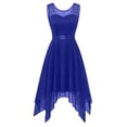 thumbnail image 1 of Aboser Robes en Dentelle pour Invitées de Mariage pour Femmes Robe de Mère de Mariée pour Mariage Sans Manches Asymétrique Formelle Robes de Soirée Superposées Robe de Fête de Bal, 1 of 4
