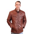 thumbnail image 1 of Classyak Men's Fashion Real Leather Moto Zipper Jacket, 1 of 2