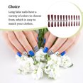 thumbnail image 4 of Fake Nail Set French Style Scratch Resistant Press-on Fingernails Full Cover Removable Trimble Adjustable Manicure Stickers Type 2, 4 of 7