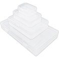 thumbnail image 2 of Rectangular Clear Plastic Storage Containers Box with Hinged Lid for Beads and Other Small Craft Items, 2 of 6