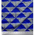 thumbnail image 1 of Soimoi Poly Georgette Fabric Triangle Geometric Fabric Prints by Yard 42 Inch Wide, 1 of 3
