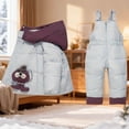 thumbnail image 2 of RXMEKW Insulated Down Jacket And Overalls Set For Toddlers Winter Ski Suit With Snap Crotch For Boys And Girls In Blue, 2 of 6