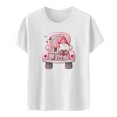 thumbnail image 4 of Meichang T-Shirts de la Saint-Valentin pour Femmes, T-Shirt Graphique Cœur d'Amour, Hauts à Manches Courtes, Col Rond Décontracté, T-Shirts, Blouses, T-Shirts Joyeuse Saint-Valentin, 4 of 5