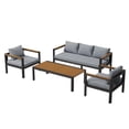 thumbnail image 1 of Ensemble de Sectionnel de Patio en Aluminium Cannes, Gris foncé, 1 of 11