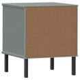 thumbnail image 5 of vidaXL Table de Chevet avec Pattes en Métal Gris Bois Massif Pin OSLO, 5 of 5