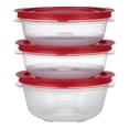 thumbnail image 1 of Rubbermaid 4.5-Cup (2) and 5.94-Cup EasyStore Round Food Storage Containers with Lids, 3 Pack, 1 of 8