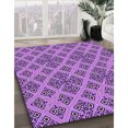 thumbnail image 3 of Ahgly Tapis Rectangulaire Lavable en Machine Intérieur Transitionnel Violet Violet, 2 Pieds x 4 Pieds, 3 of 7